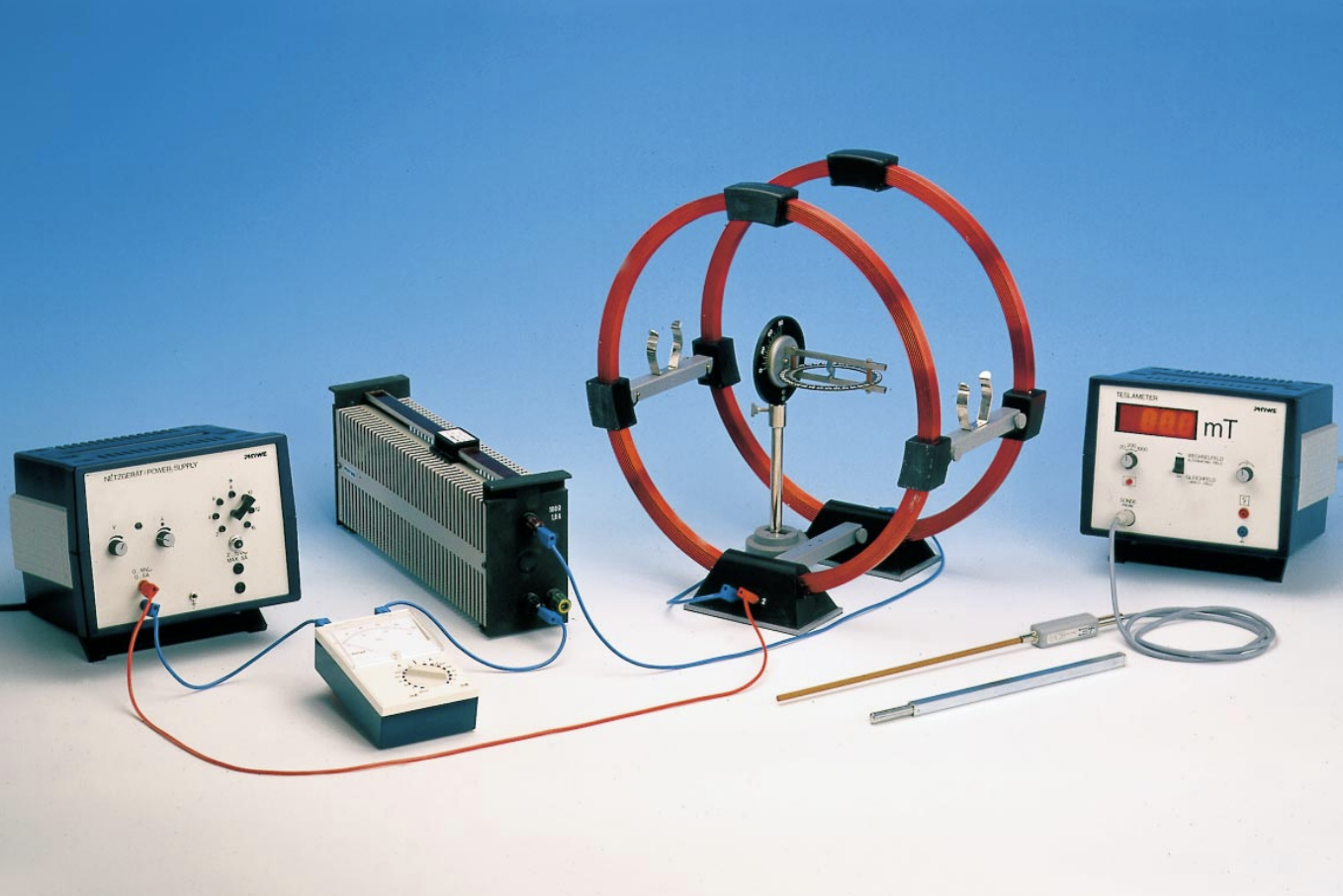 Experimental set-up to determine the earth’s magnetic field